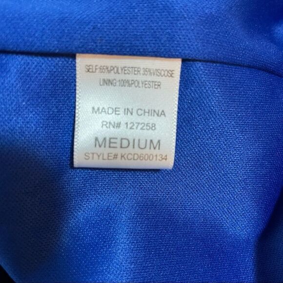 Vintage Emmelee navy velvet burnout layered fitted sheath dress size Medium - Picture 9 of 9